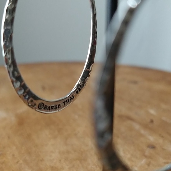 Studio Barse 925 Thai Sterling Silver Hoop Earring - Picture 5 of 5